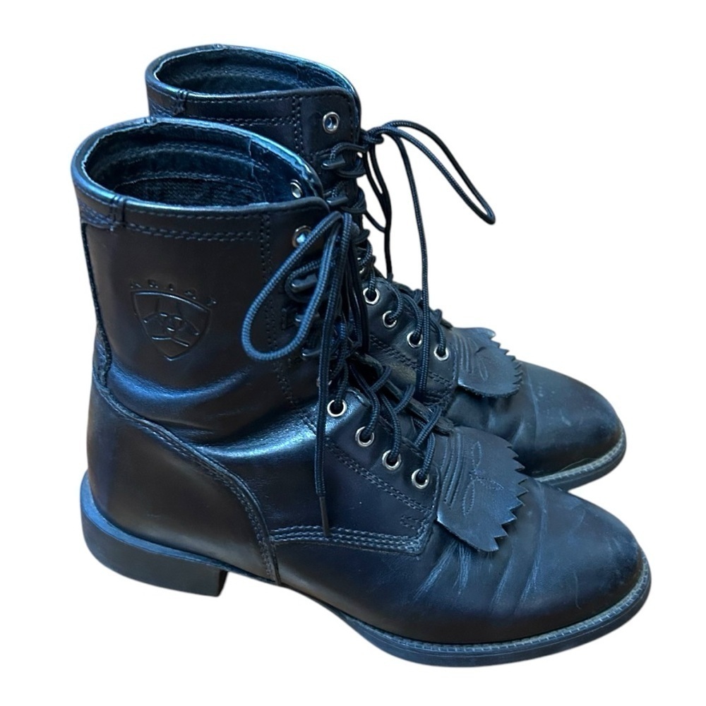 Ariat Men's Heritage Lacer II Boot- Black Leather 32501- Size 7EE